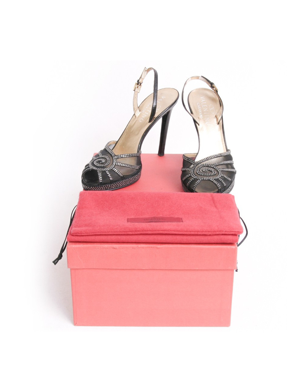 Escarpins VALENTINO T 37 noirs et strass