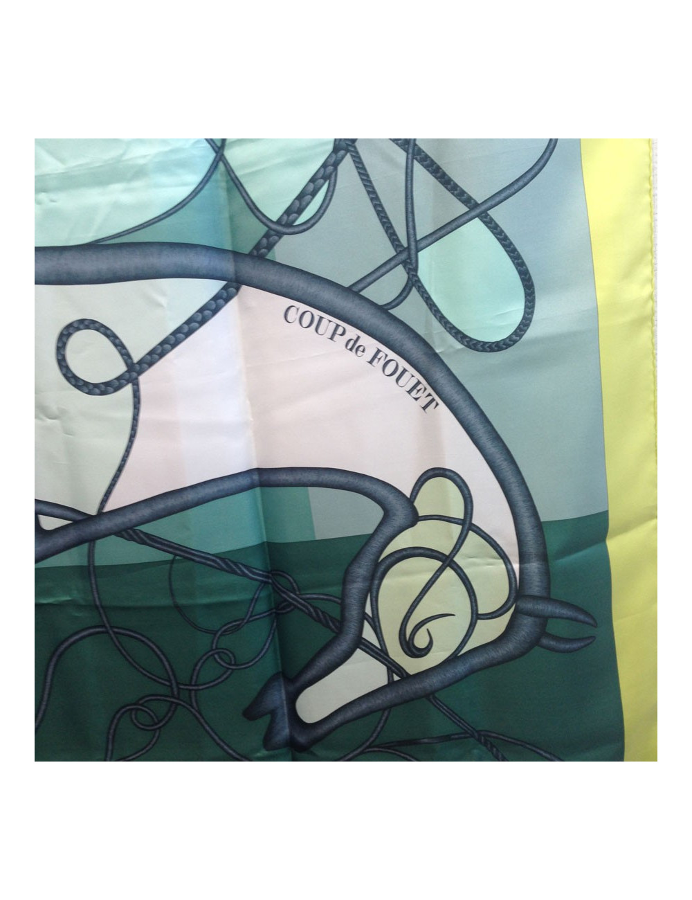 Carré géant "Coup de fouet" HERMES en soie
