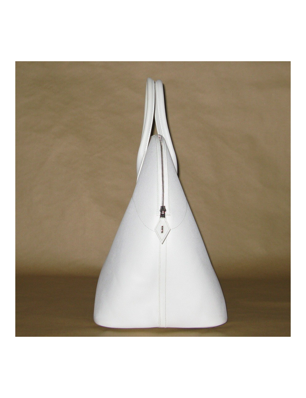 Grand sac Bolide HERMES en cuir epsom blanc 