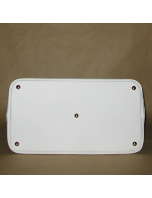Big bag white epsom leather HERMES bolide