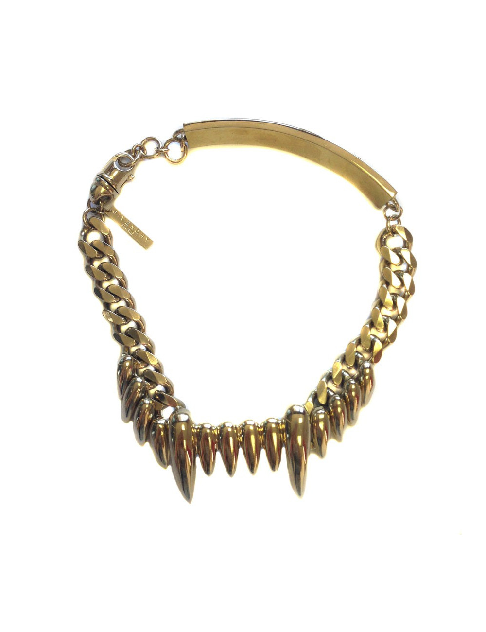 Collier "dents de vampire" GIVENCHY doré