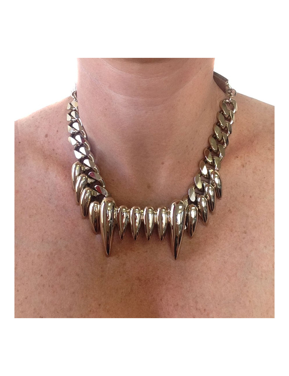 Collier "dents de vampire" GIVENCHY doré