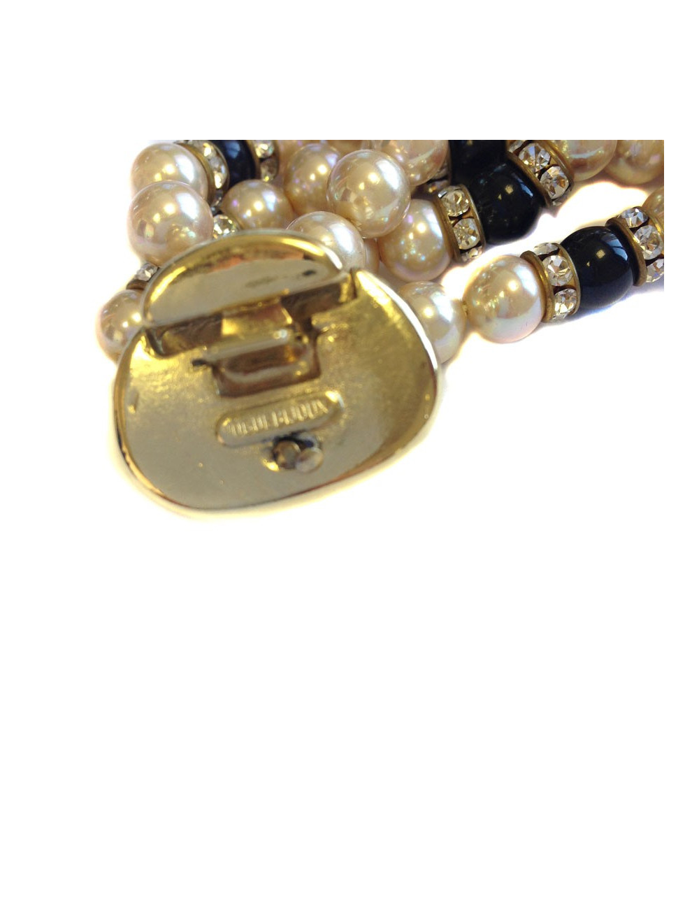 Collier ras du cou VOGUE BIJOUX multi rangs de perles et strass swarovski