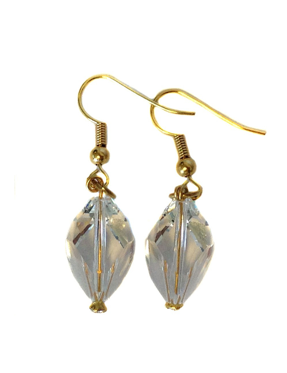 Clous d'oreille MARGUERITE DE VALOIS  en cristal Swarovski transparent