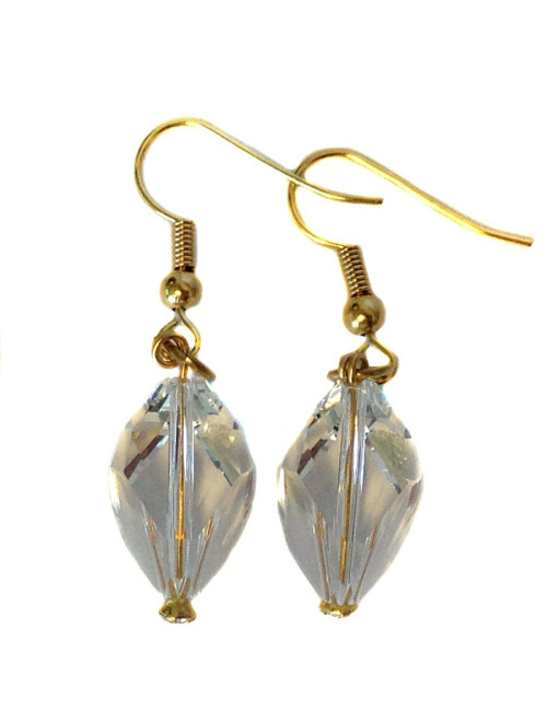 Clous d'oreille MARGUERITE DE VALOIS  en cristal Swarovski transparent