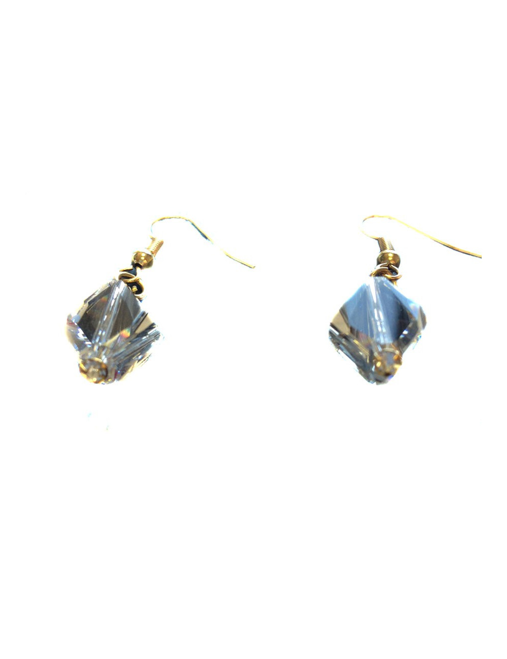 Clous d'oreille MARGUERITE DE VALOIS  en cristal Swarovski transparent