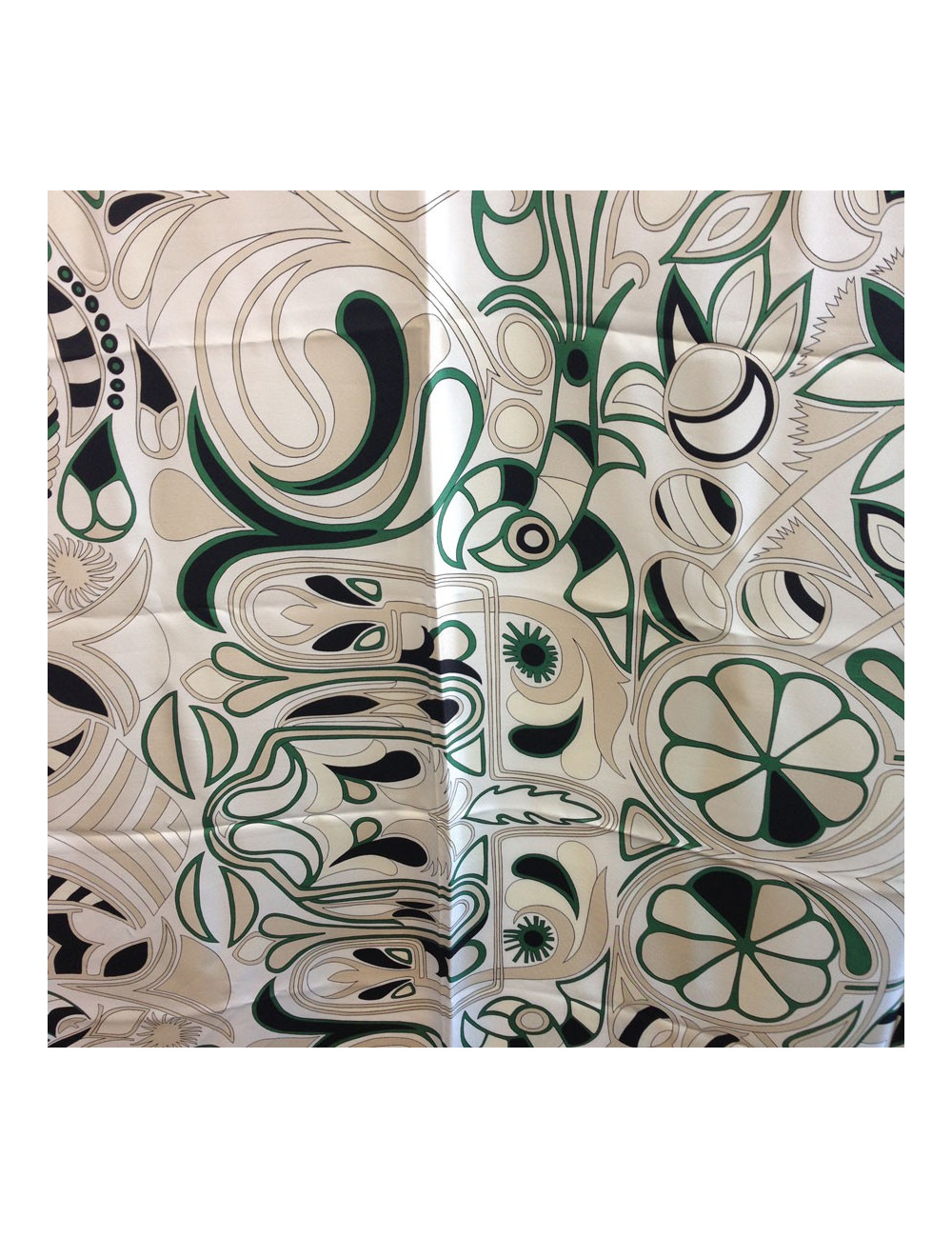 Châle "Folklore"HERMES en soie 