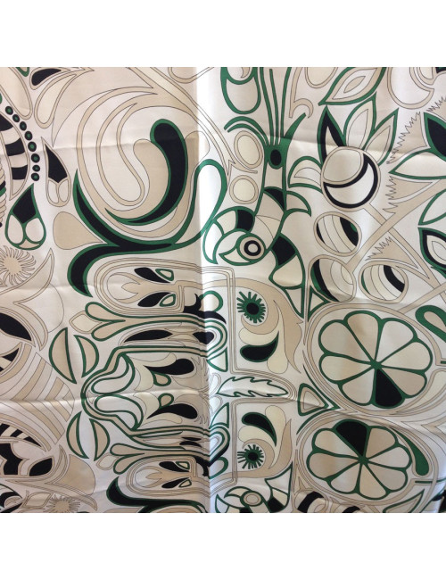 Châle "Folklore"HERMES en soie 