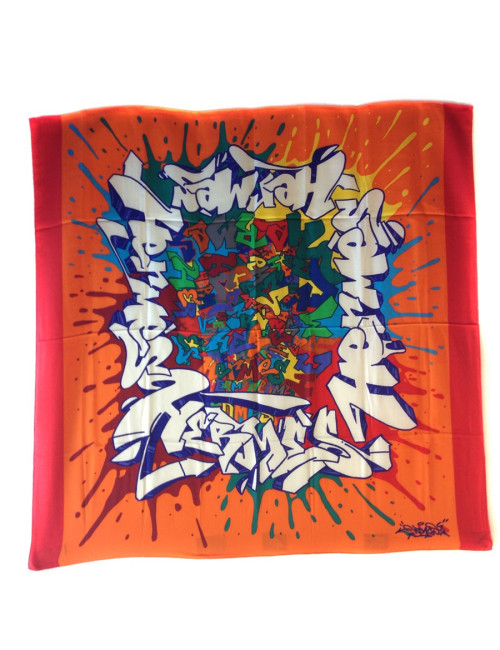 Châle HERMES fond orange