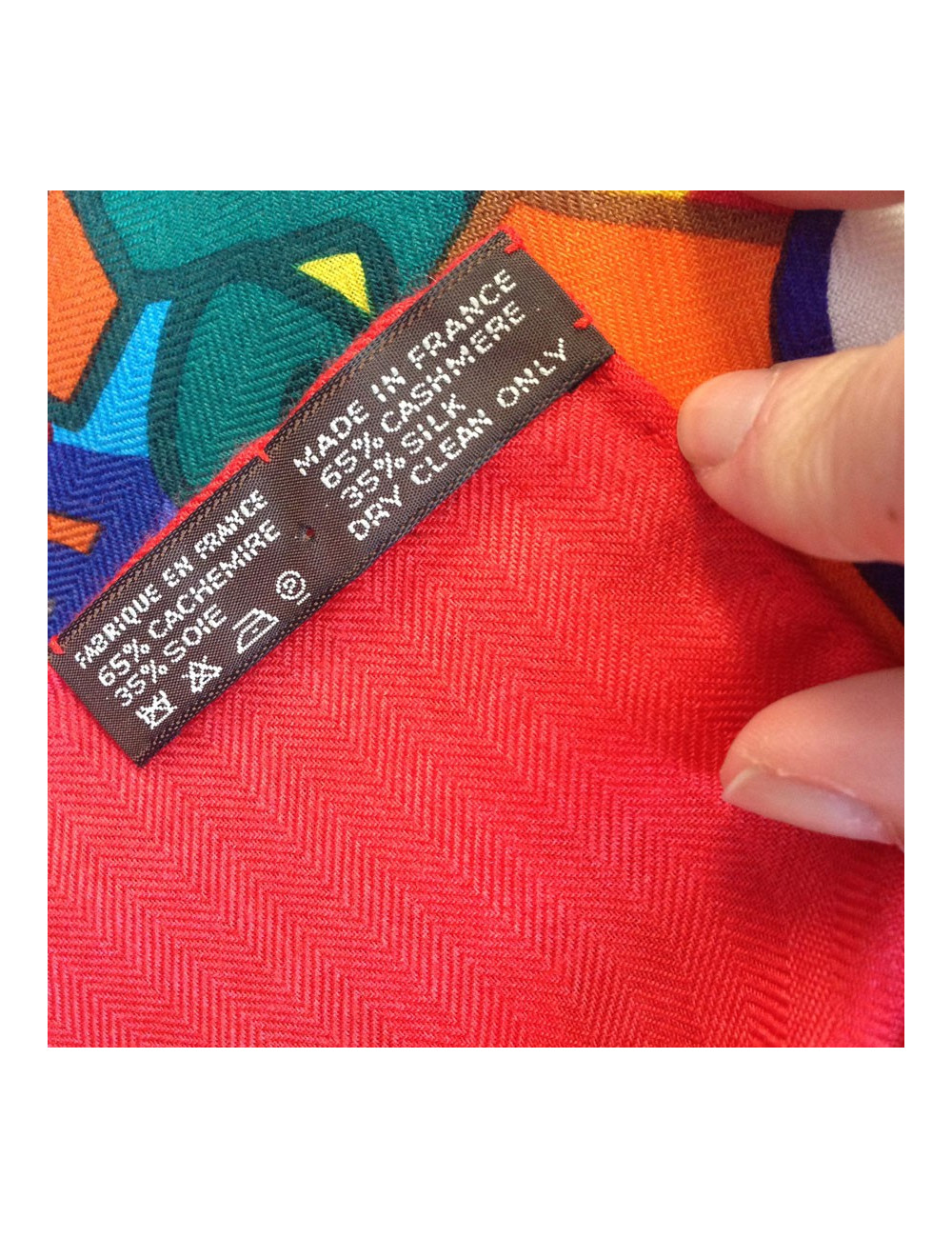 Châle HERMES fond orange