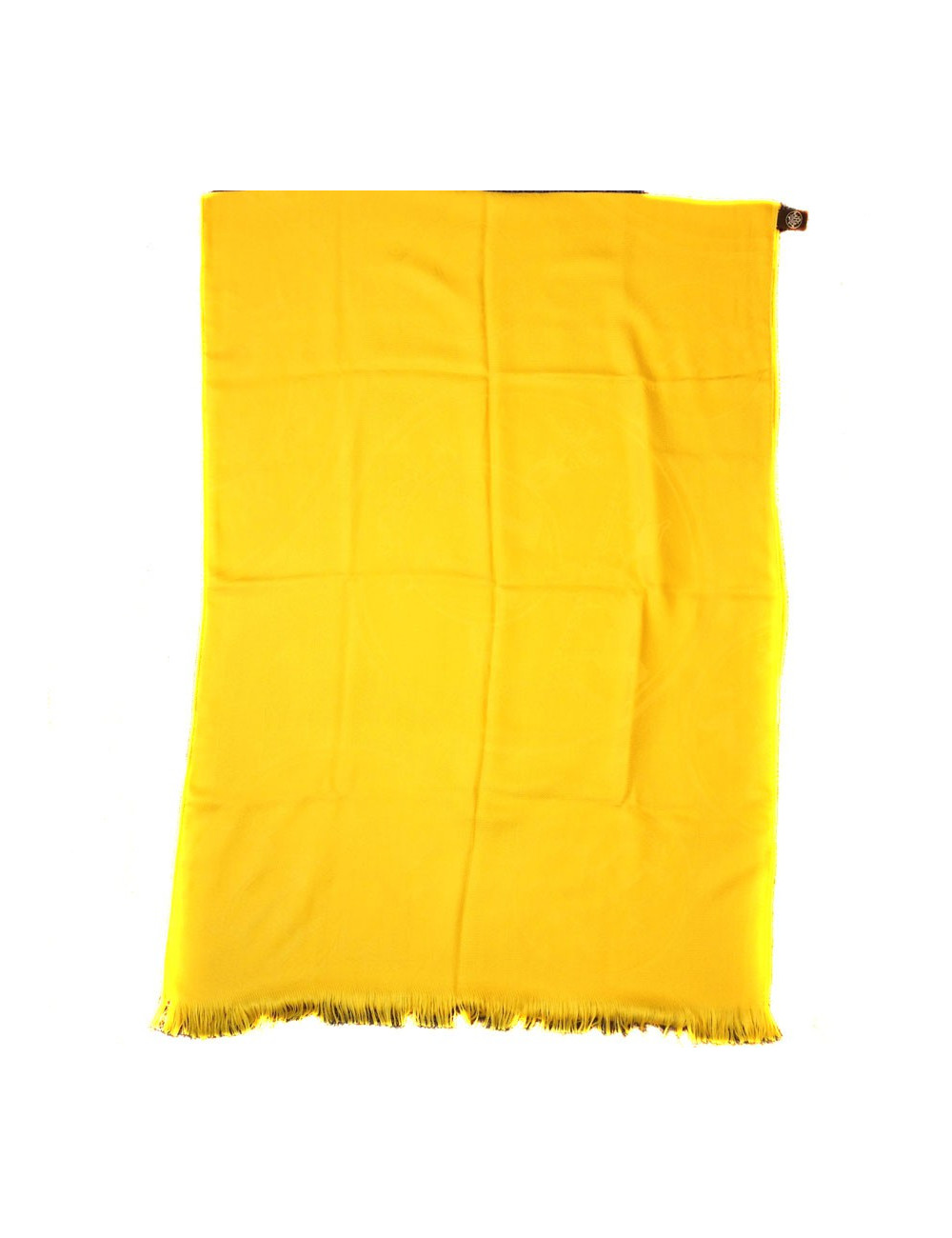 Etole HERMES jaune en cachemire et soie