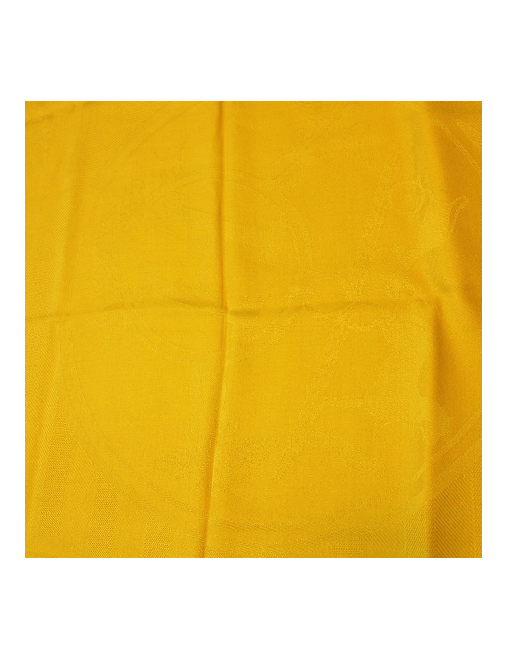 Etole HERMES jaune en cachemire et soie