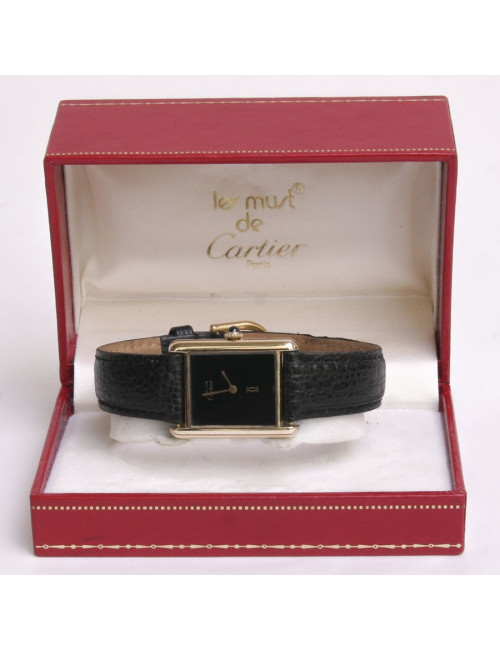 Montre "Tank française"CARTIER plaqué or 