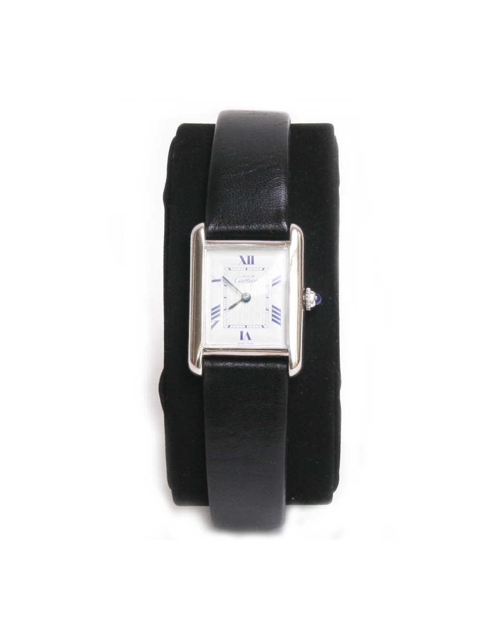 Montre "tank française" CARTIER argent boucle déployante