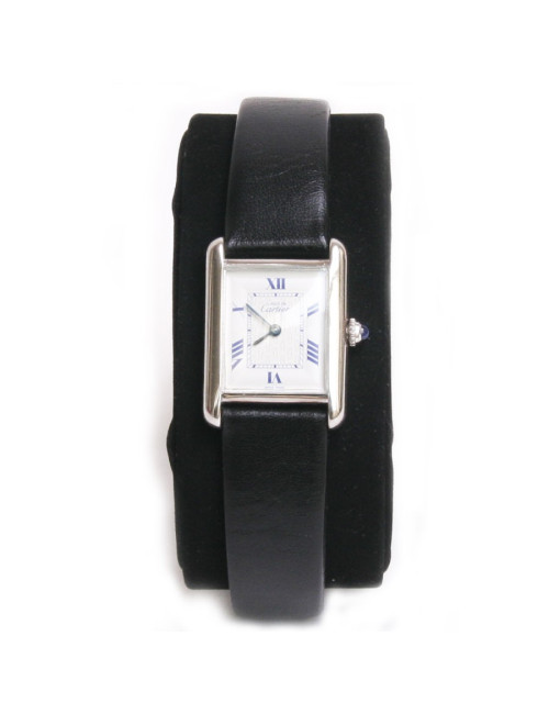 Montre "tank française" CARTIER argent boucle déployante