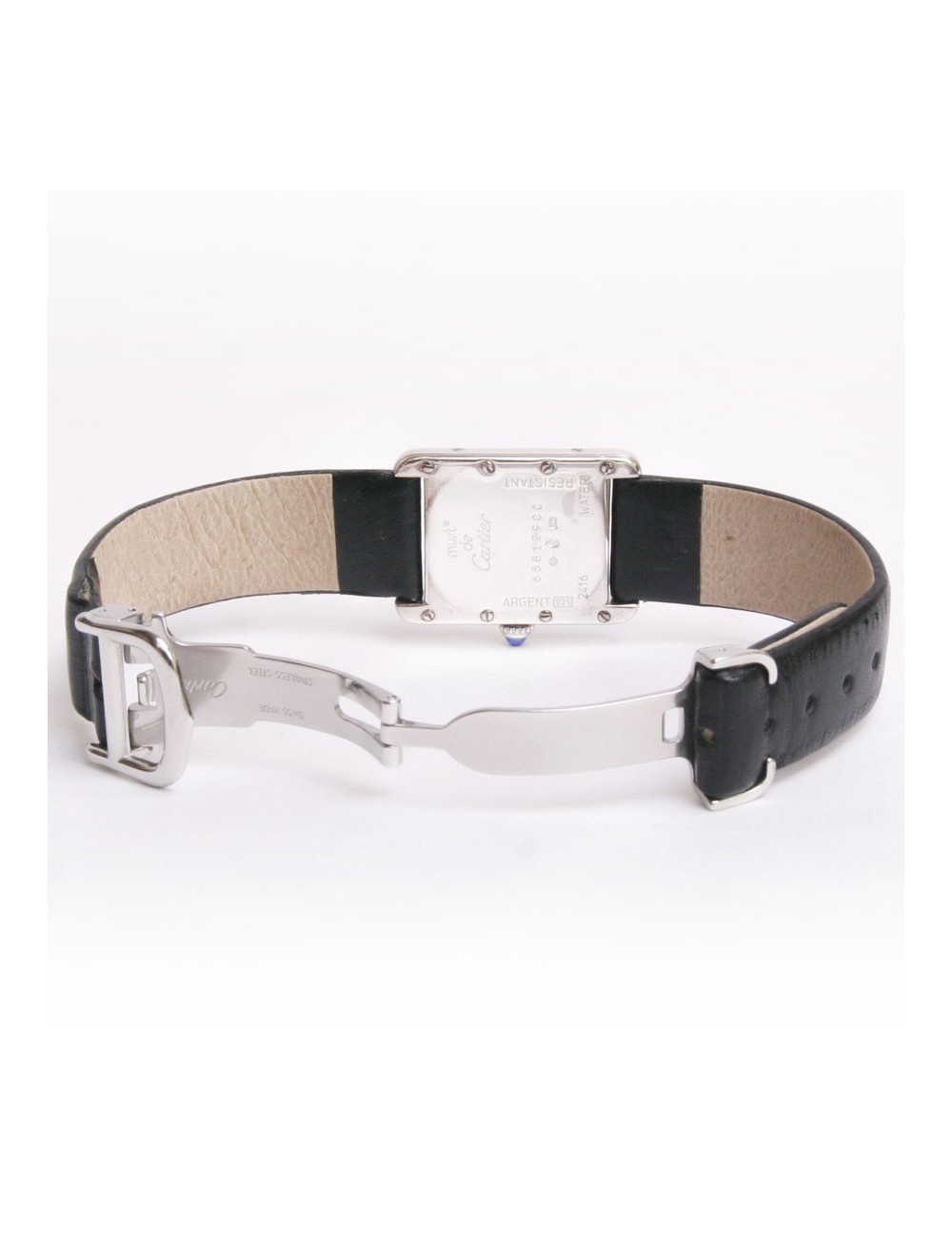 Montre "tank française" CARTIER argent boucle déployante