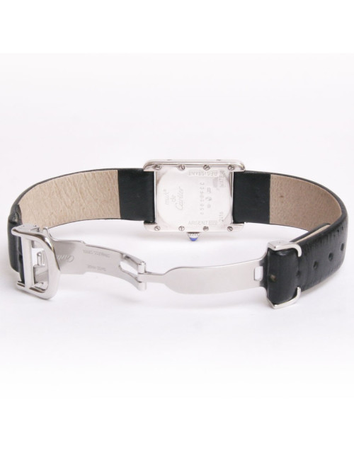 Montre "tank française" CARTIER argent boucle déployante