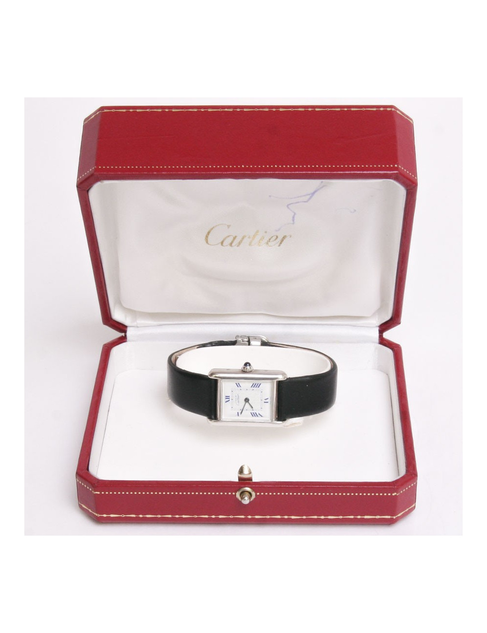 Montre "tank française" CARTIER argent boucle déployante
