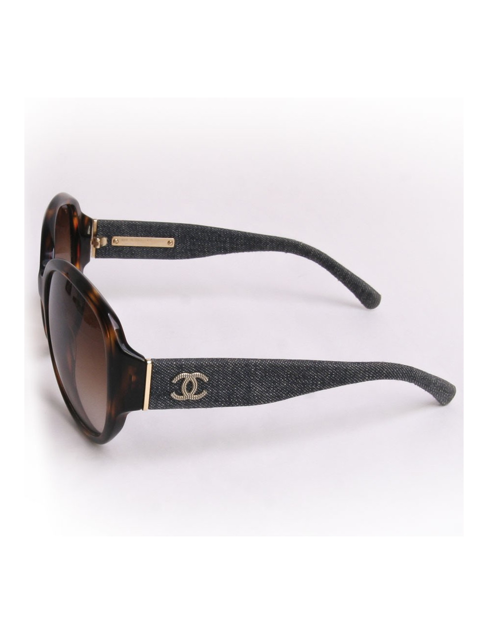 Grandes lunettes de soleil CHANEL branches jean's 