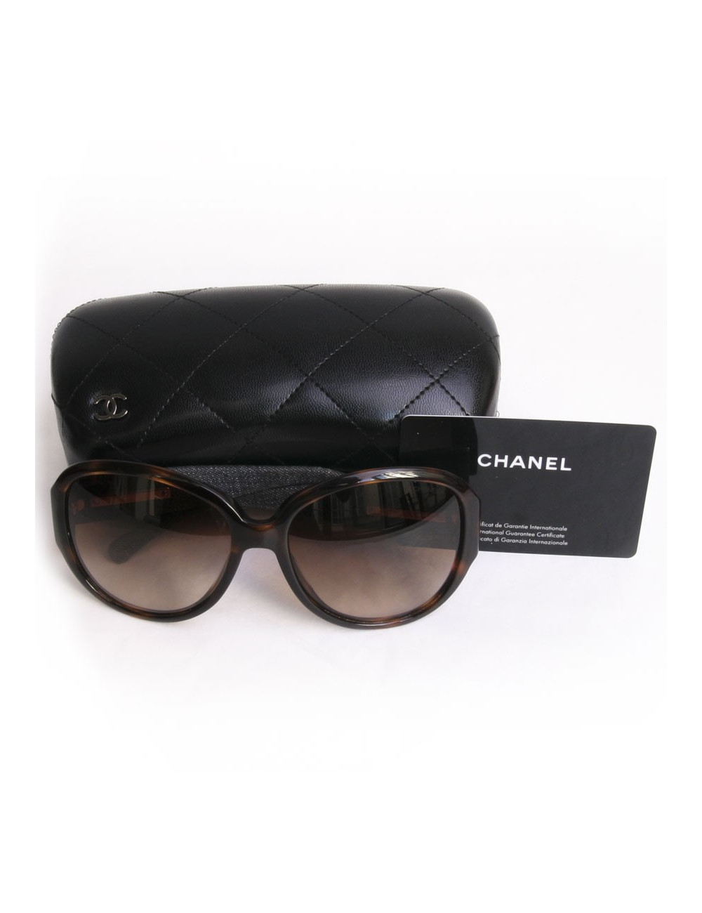 Grandes lunettes de soleil CHANEL branches jean's 