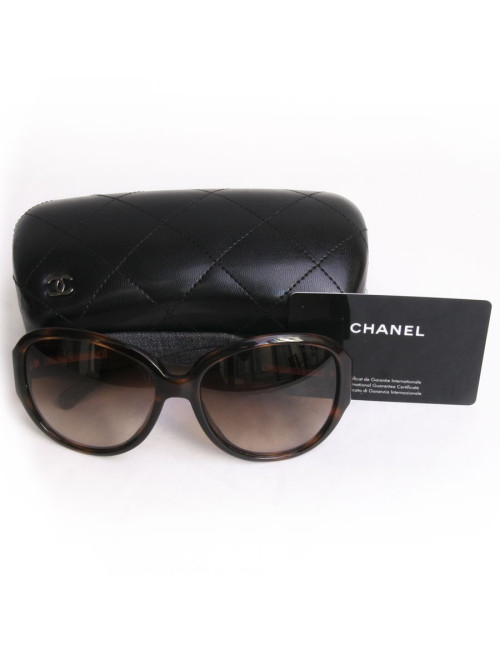 Grandes lunettes de soleil CHANEL branches jean's 