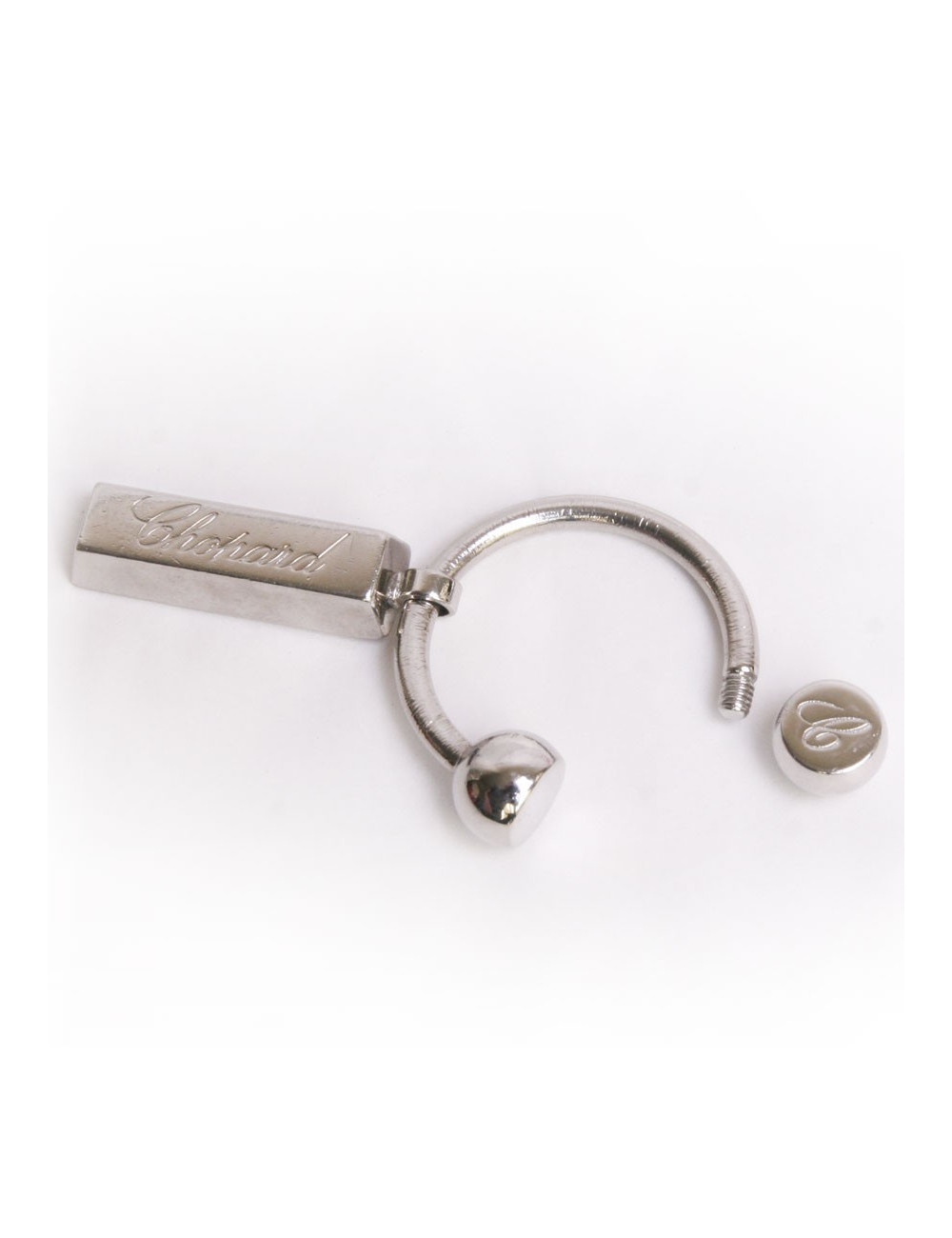 Porte-clef CHOPARD en métal argenté