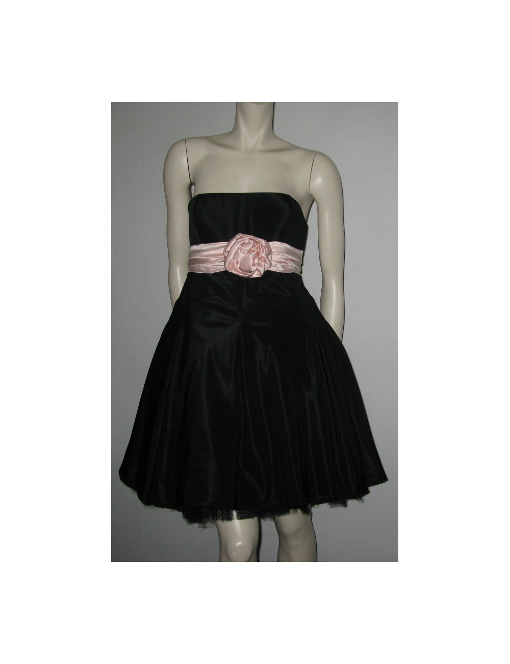 black and pink valentino bustier dress