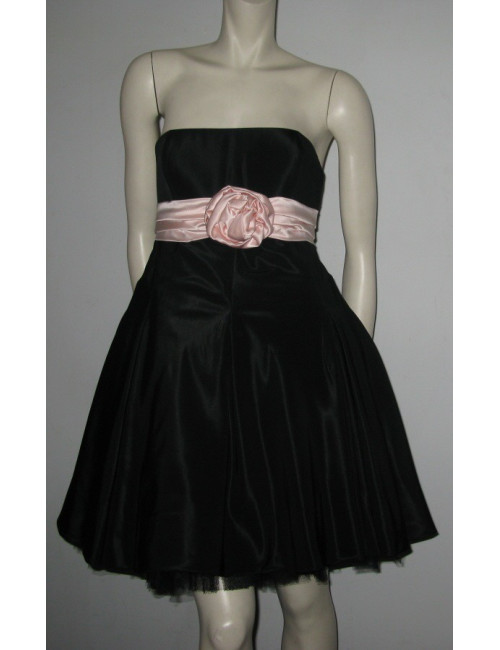 black and pink valentino bustier dress
