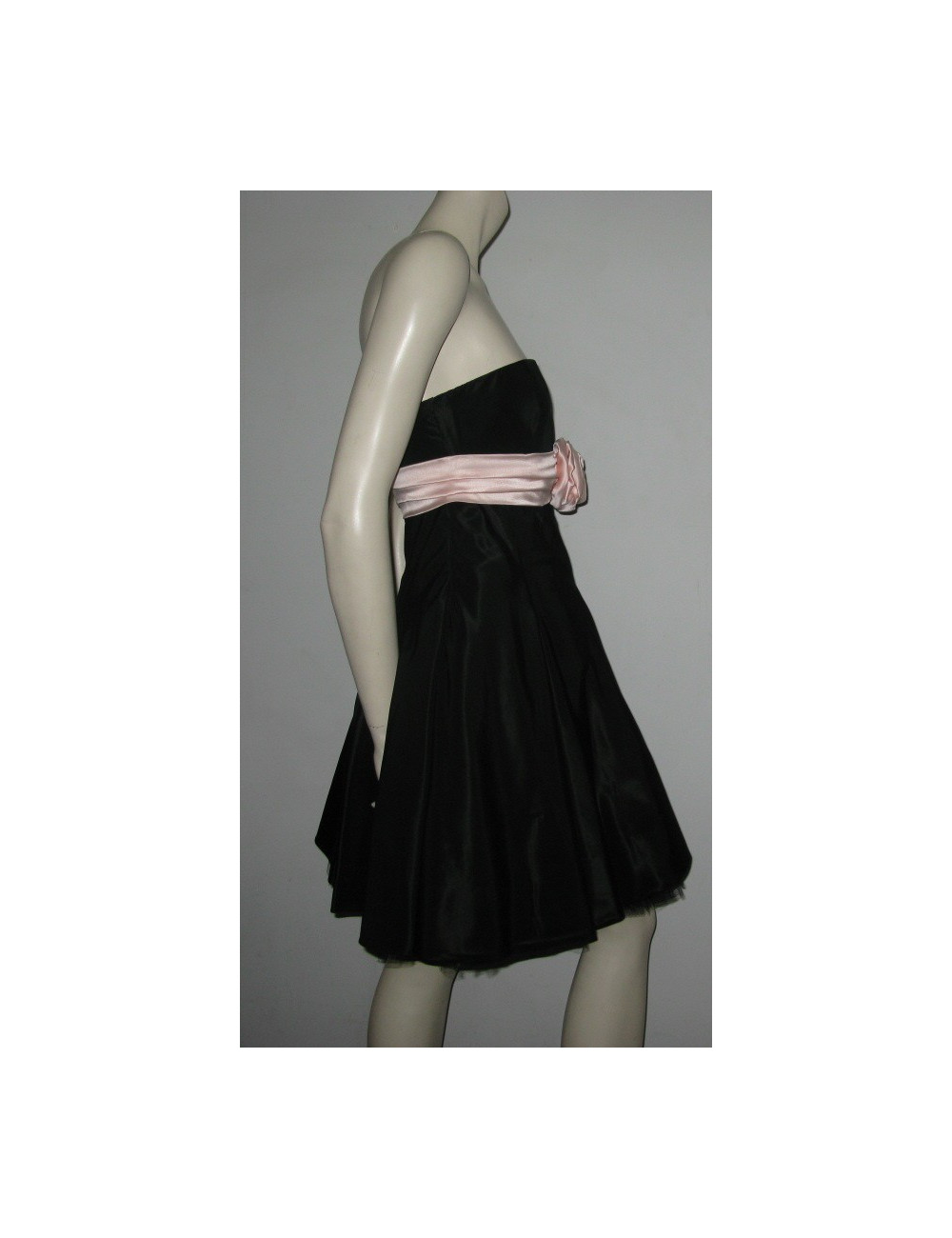 black and pink valentino bustier dress