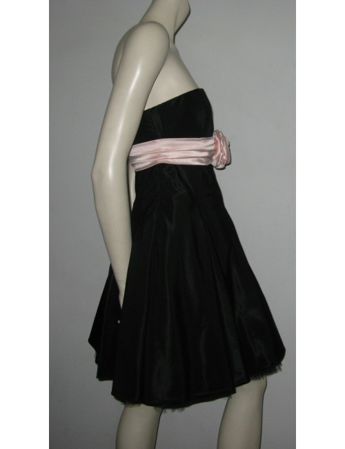 black and pink valentino bustier dress