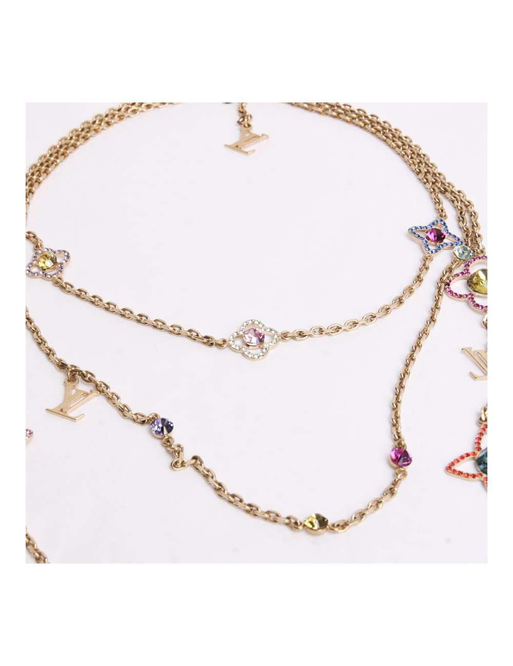 Collier LOUIS VUITTON  triple rangs métal doré