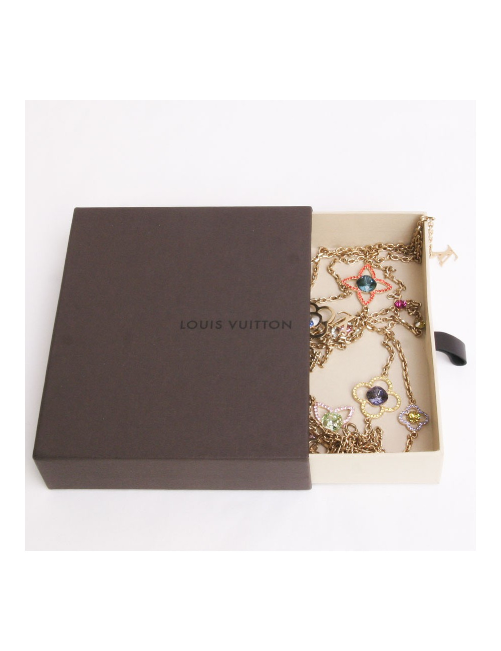 Collier LOUIS VUITTON  triple rangs métal doré