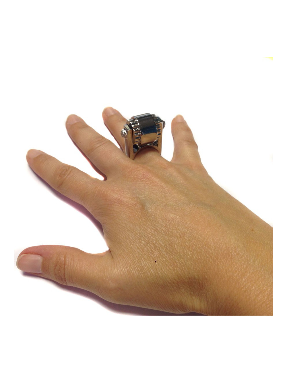 Bague BALANCIAGA t 51 métal palladium