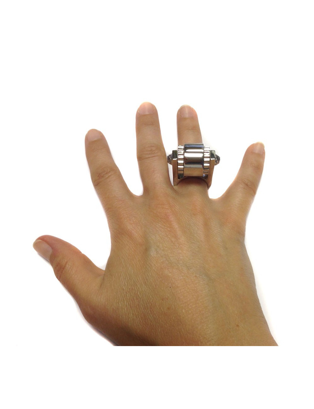 Bague BALANCIAGA t 51 métal palladium