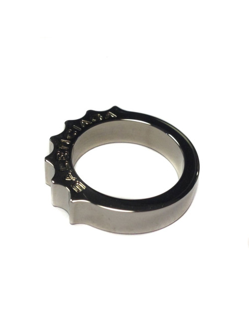 Bague BALENCIAGA T54 anneau dentelé 