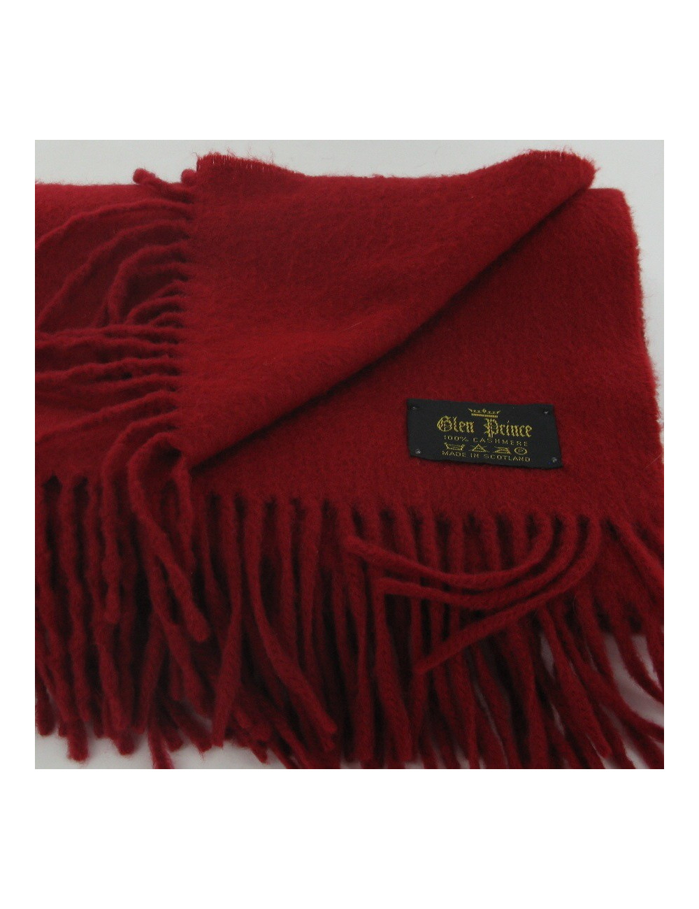 GLEN PRINCE red cashmere scarf