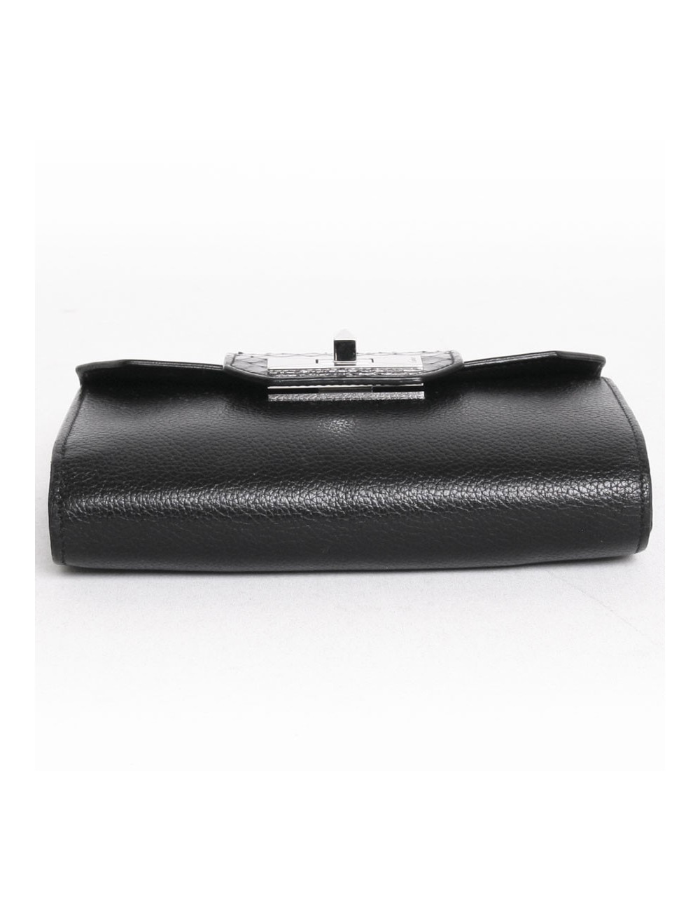 CARTIER wallet in black grained leather and snake