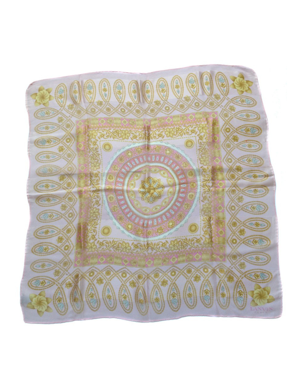 Foulard LANVIN en soie rose