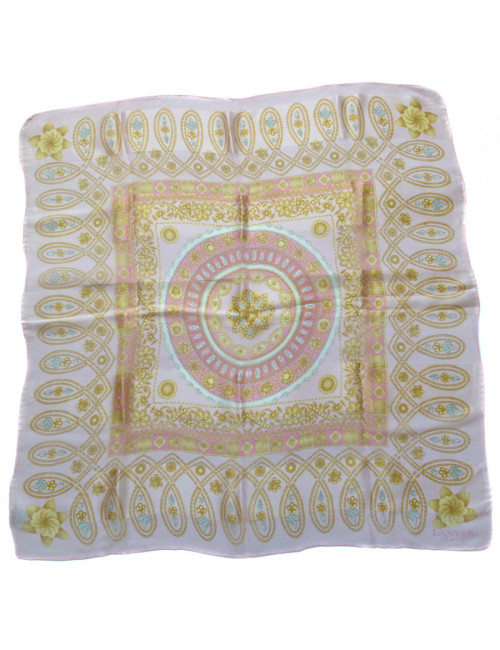 Foulard LANVIN en soie rose