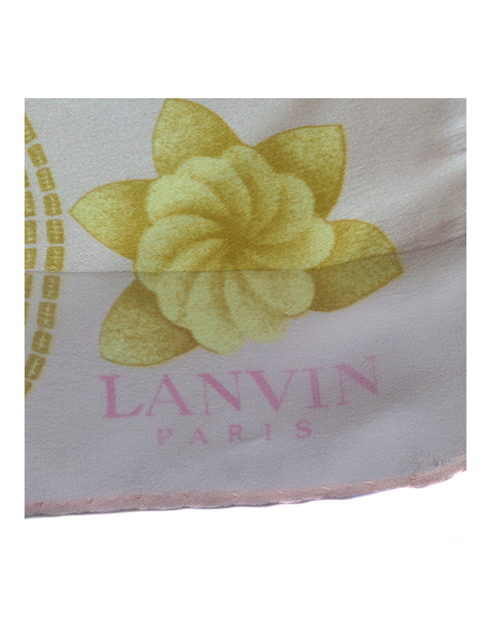 LANVIN pale pink silk scarf