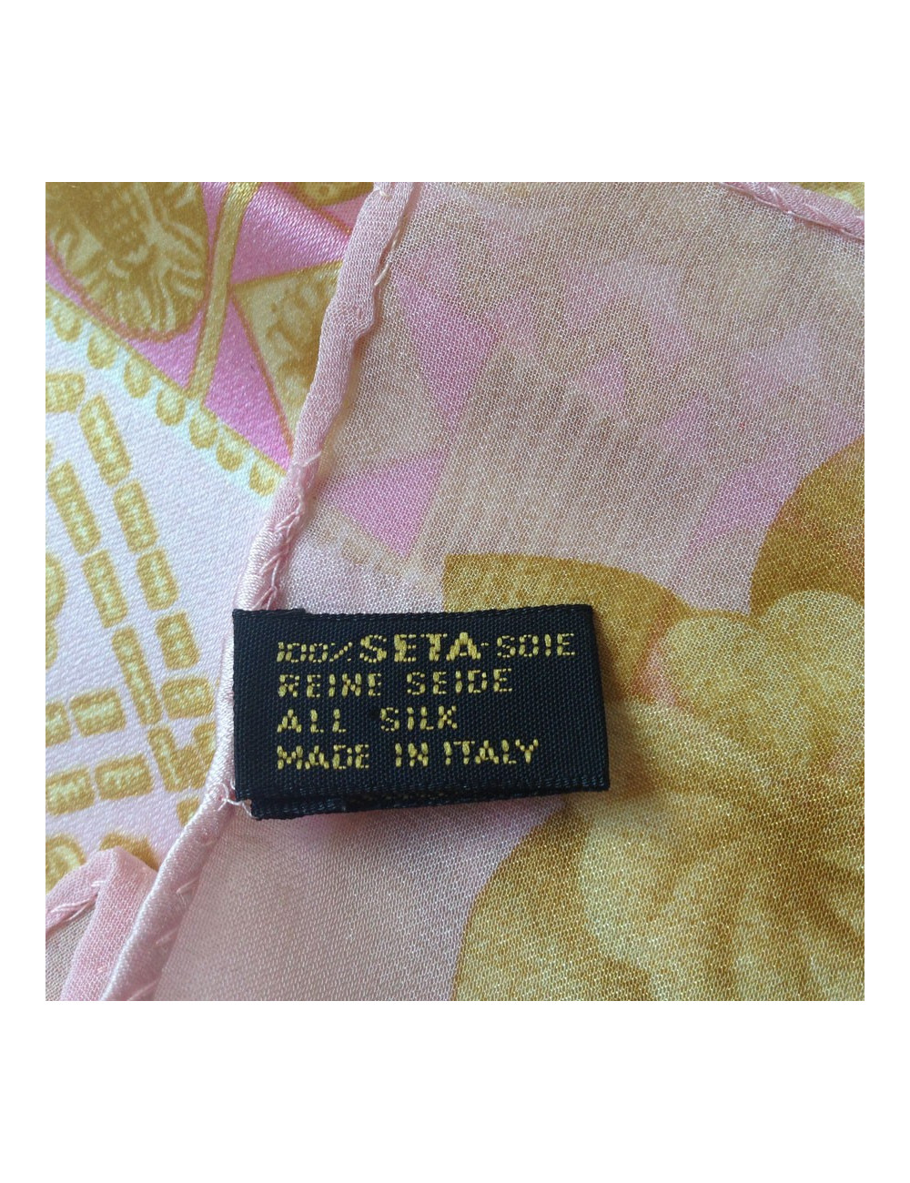 Foulard LANVIN en soie rose