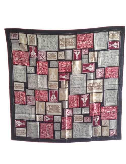 Foulard BURBERRY noir en soie