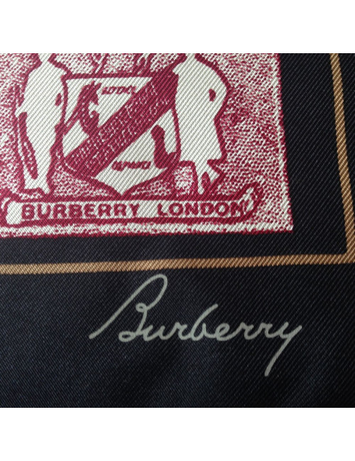 Foulard BURBERRY noir en soie