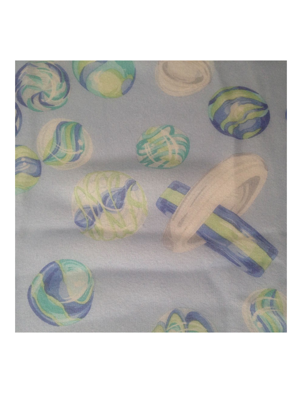 CELINE sly blue silk scarf