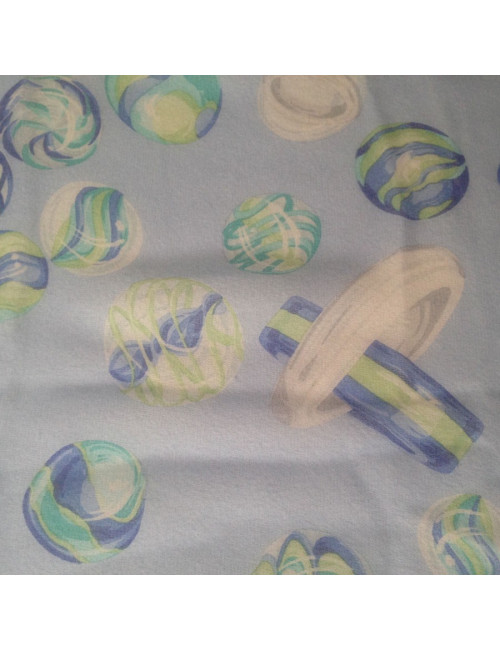 CELINE sly blue silk scarf