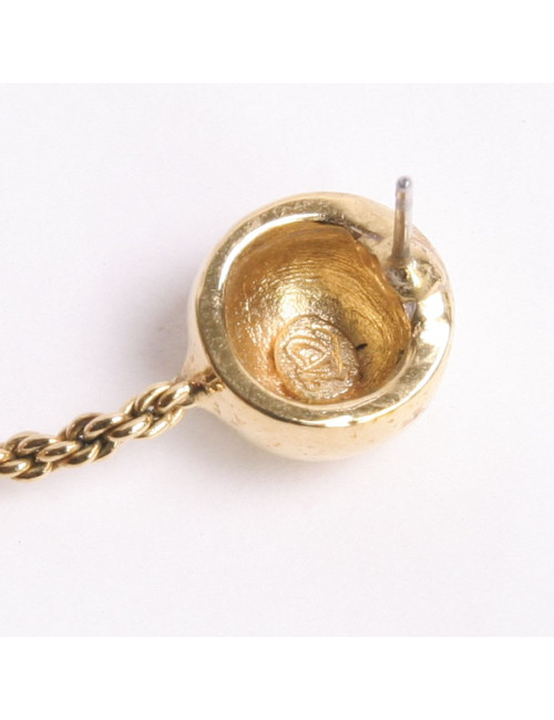 Boucles d'oreille pendantes perles rose nacré