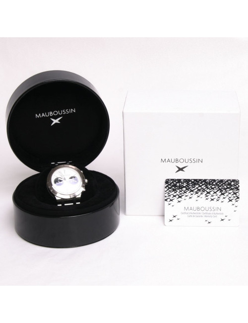 MAUBOUSSIN 'Time for Ever' watch in white gold and ceramic