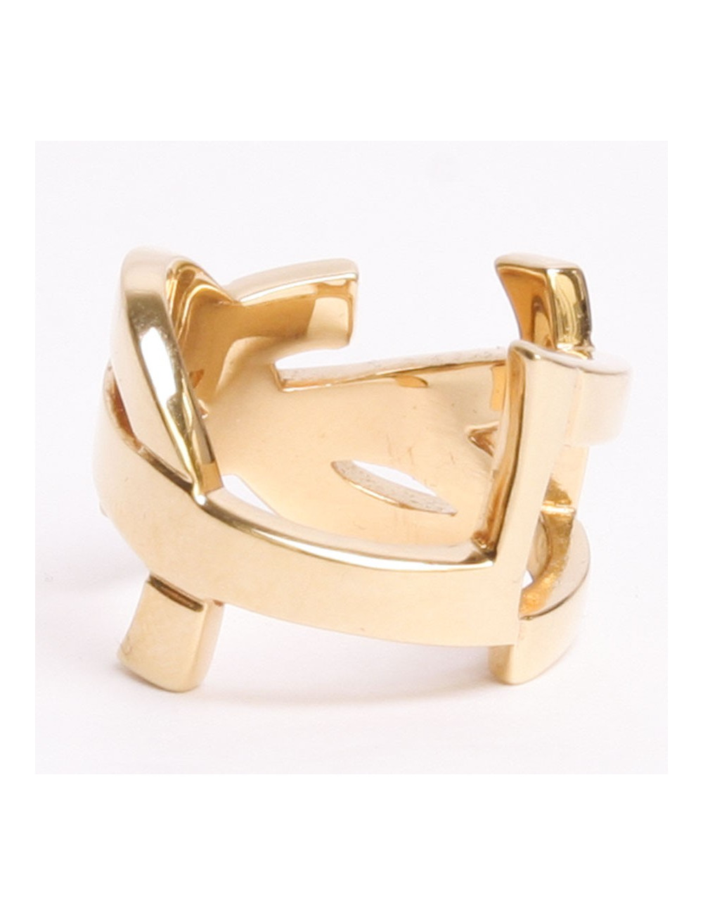 Ring "YSL" SAINT LAURENT T57 gold metal