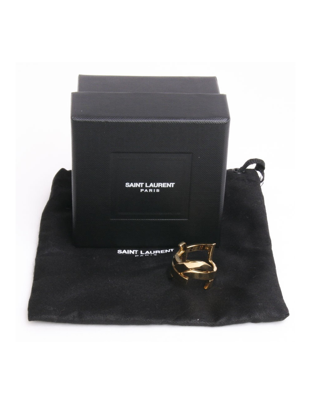 Ring "YSL" SAINT LAURENT T57 gold metal