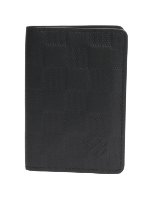 Organizer de poche  LOUIS VUITTON en cuir damier infini noir